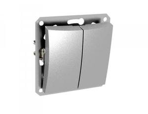 Фото Schneider Electric WDE000351 ДУЭТ 2-клавишный ВЫКЛЮЧАТЕЛЬ, сх.5, 10АХ, механизм, СЕРЕБРИСТЫЙ