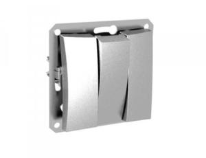 Фото Schneider Electric WDE000331 ДУЭТ 3-клавишный ВЫКЛЮЧАТЕЛЬ, сх.3, 10АХ, механизм, СЕРЕБРИСТЫЙ