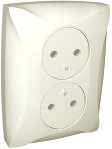 Фото Schneider Electric Дуэт WDE000220 Розетка двойная (16 А, IP20, под рамку, скрытая установка, бежевая)