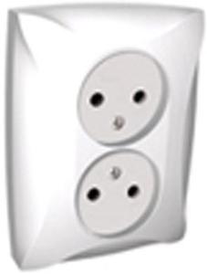 Фото Schneider Electric Дуэт WDE000120 Розетка двойная (16 А, IP20, под рамку, скрытая установка, белая)