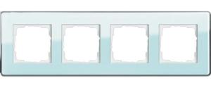 Фото Gira Esprit Glass C 0214518 Рамка 4-постовая (салатовое стекло)