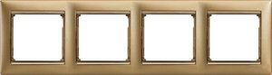 Фото Legrand Valena DIY 694368 Рамка 4-постовая (универсальная, матовое золото)