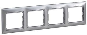 Фото Legrand Valena DIY 694333 Рамка 4-постовая (универсальная, алюминий)