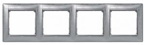 Фото Legrand Valena DIY 694380 Рамка 4-постовая (универсальная, алюминий модерн)