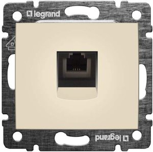 Фото Legrand Valena DIY 695622 Розетка телефонная (RJ11, под рамку, скрытая установка, слоновая кость)