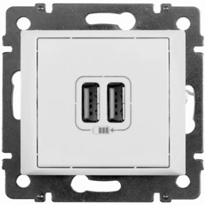 Фото Legrand Valena DIY 694370 Розетка USB (2xUSB, под рамку, скрытая установка, белая)