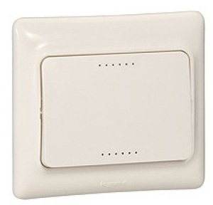 Фото Legrand Kaptika 782131 Выключатель одноклавишный (10 А, в сборе, подсветка, скрытая установка, слоновая кость)