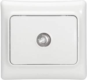 Фото Legrand Kaptika 782115 Розетка телевизионная (TV, 2 дБ, в сборе, скрытая установка, белая)
