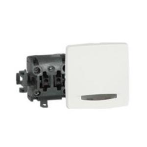Фото Legrand Oteo 086114 Переключатель одноклавишный (4 А, под коробку, индикация, открытая установка, белый)