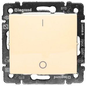 Фото Legrand Valena 774104 Выключатель двухполюсный (16 А, под рамку, с/у, слоновая кость)