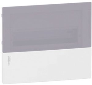 Фото Schneider Electric MIP22112 MINI PRAGMA ЩИТ ВСТРАИВ. С БЕЛОЙ ДВ. 1РЯД/12МОД,IP40,IK07,63А,2 клеммы,Италия