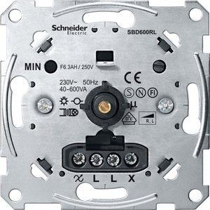 Фото Schneider Electric Merten Antique MTN5133-0000 Светорегулятор поворотно-нажимной (600 Вт, механизм, с возм. подсветки, с/у, с возм. о/у)