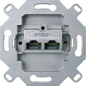 Фото Schneider Electric System M MTN465706 Розетка компьютерная (2xRJ45, cat.6, механизм, скрытая установка)
