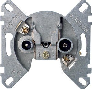 Фото Schneider Electric System M MTN466099 Розетка телевизионная (TV/Radio+SAT, механизм, оконечная, скрытая установка)