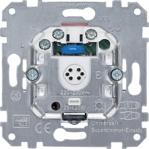 Фото Schneider Electric Merten Antique MTN577099 Светорегулятор поворотно-нажимной (420 Вт, механизм, подсветка, возм. упр. с 2х мест, с/у, с возм. о/у)