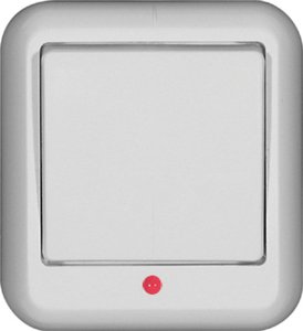 Фото Schneider Electric Прима A16-046M-BI Выключатель одноклавишный (6 А, индикация, IP20, в сборе, открытая установка, белый)