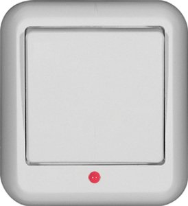 Фото Schneider Electric Прима A16-046I-B Выключатель одноклавишный (6 А, индикация, IP20, в сборе, открытая установка, сосна)