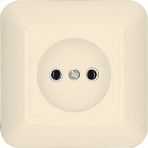 Фото Schneider Electric Прима RS10-184-S Розетка одинарная (10 А, IP20, в сборе, скрытая установка, слоновая кость)