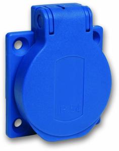 Фото Schneider Electric PratiKa PKS51B Розетка стационарная 2P+PE (10/16А, 250В, IP54, винты сзади)
