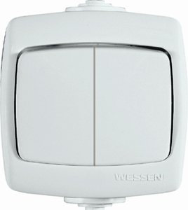 Фото Schneider Electric VA510-228B-BI РОНДО IP44 О/У 2-клавишный ВЫКЛЮЧАТЕЛЬ 10А, 250В, БЕЛЫЙ. Россия
