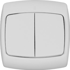 Фото Schneider Electric VS5U-228-BI РОНДО С/У 2-клавишный ВЫКЛЮЧАТЕЛЬ 10А, 250В, БЕЛЫЙ. Россия