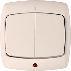 Фото Schneider Electric S56-051-SI РОНДО С/У 2-клавишный ВЫКЛЮЧАТЕЛЬ с подсветкой 6А, 250В,СЛОНОВАЯ КОСТЬ Россия