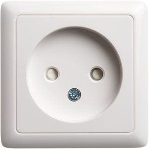 Фото Schneider Electric Хит RA10-137-B Розетка одинарная (10 А, IP20, в сборе, открытая установка, шторки, белая)