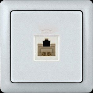 Фото Schneider Electric Хит RT-4A3-B Розетка телефонная (RJ11, в сборе, скрытая установка, белая)