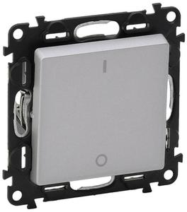 Фото Legrand Valena Life 752602 Выключатель одноклавишный двухполюсный (16 А, под рамку, с/у, алюминий)