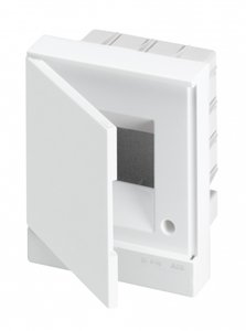 Фото ABB 1SZR004002A1101 Basic E Бокс в нишу 4М белая непрозрачная дверь (c клеммами)