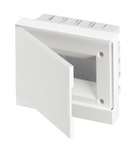 Фото ABB 1SZR004002A1103 Basic E Бокс в нишу 8М белая непрозрачная дверь (c клеммами)