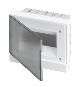 Фото ABB 1SZR004002A1203 Basic E Бокс в нишу 8М серая прозрачная дверь (c клеммами)