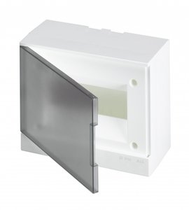 Фото ABB 1SZR004002A2203 Basic E Бокс настенный 8М серая прозрачная дверь (с клеммами)