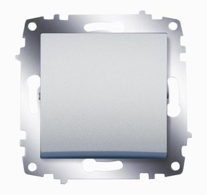 Фото ABB Cosmo 619-011000-200 Выключатель одноклавишный (10 А, под рамку, с/у, алюминий)