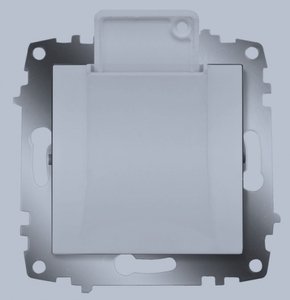 Фото ABB Cosmo 619-011000-266 Выключатель одноклавишный (10 А, под рамку, с/у, алюминий)