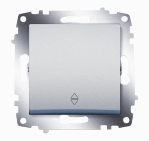 Фото ABB Cosmo 619-011000-209 Переключатель одноклавишный (10 А, под рамку, с/у, алюминий)