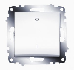 Фото ABB Cosmo 619-010200-269 Выключатель одноклавишный (10 А, под рамку, с/у, белый)