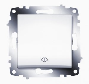 Фото ABB Cosmo 619-010200-214 Переключатель одноклавишный (10 А, под рамку, с/у, белый)