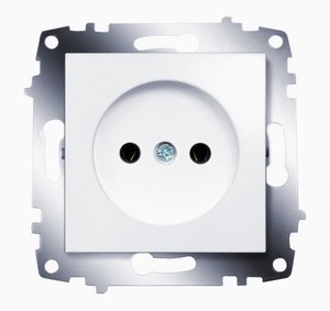 Фото ABB Cosmo 619-010200-215 Розетка (16 А, под рамку, с/у, без з/к, белый)
