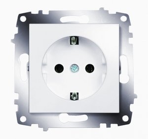 Фото ABB Cosmo 619-010200-217 Розетка (16 А, под рамку, с/у, з/к, белый)