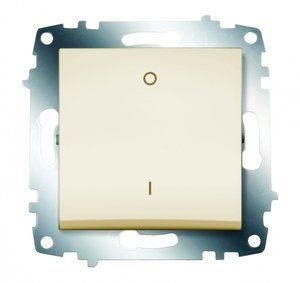 Фото ABB Cosmo 619-010300-269 Выключатель одноклавишный (10 А, под рамку, с/у, кремовый)
