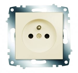 Фото ABB Cosmo 619-010300-268 Розетка (10 А, под рамку, с/у, з/к, кремовый)