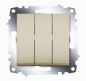 Фото ABB Cosmo 619-011400-254 Выключатель трехклавишный (10 А, под рамку, с/у, титан)