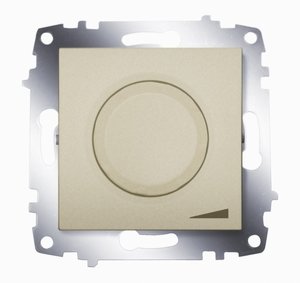 Фото ABB Cosmo 619-011400-192 Светорегулятор поворотный (800 Вт, под рамку, подсветка, с/у, титан)