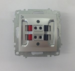Фото ABB Cosmo 619-011400-241 Розетка аудио (2 канала, под рамку, с/у, титан)