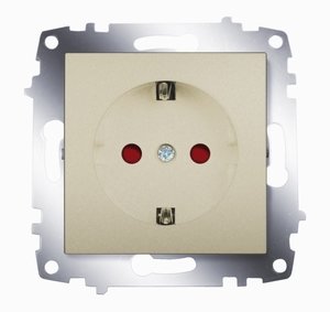 Фото ABB Cosmo 619-011400-243 Розетка (16 А, под рамку, шторки, с/у, з/к, титан)