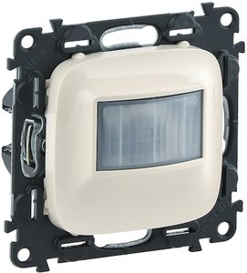 Фото Legrand Valena Allure 752870 Датчик движения без нейтрали (250 Вт, 180°, под рамку, скрытая установка, слоновая кость)