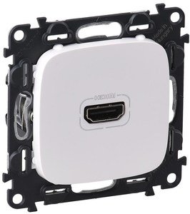 Фото Legrand Valena Allure 754715 Розетка видео (HDMI, под рамку, скрытая установка, белая)