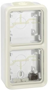 Фото Legrand Plexo 069691 Установочная коробка двойная (вертикальная, белая)