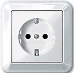 Фото Schneider Electric Merten M-Trend MTN2301-1219 Розетка с заземляющим контактом (16 А, в сборе, скрытая установка, белая)